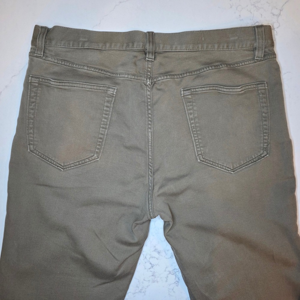 Banana Republic Slim Traveler Pants Bracken Olive | Mens 36x32 - Picture 11 of 12